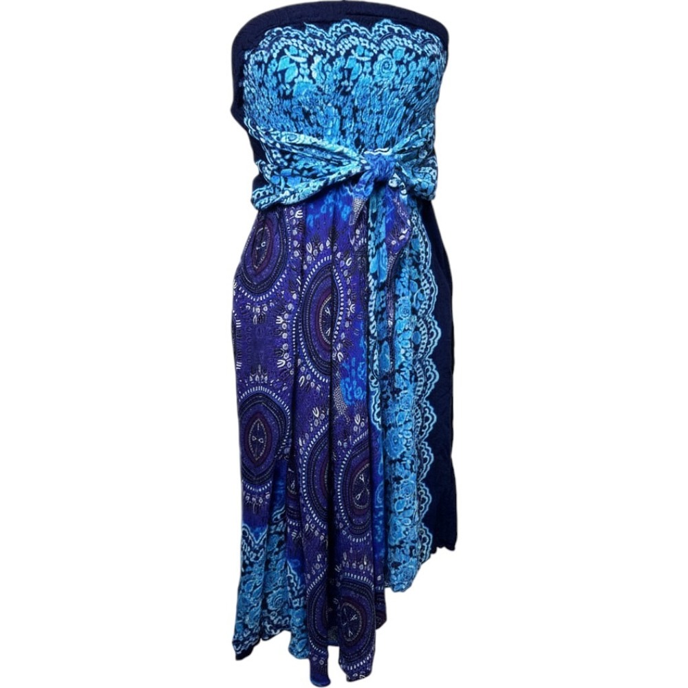 Joob Joob Boho Mandala Convertible Strapless Midi Maxi Dress Skirt One Size